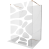Mexen Kioto paroi de douche autoportante 110 x 200 cm, transparent/Design blanc 8 mm, Or rose - 800-110-002-60-97