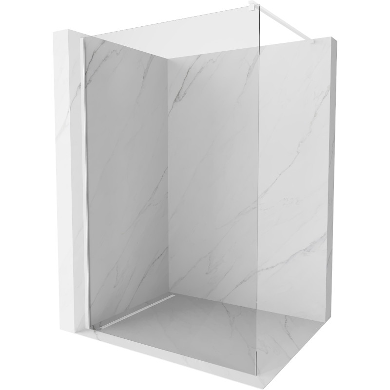 Mexen Kioto paroi de douche Walk-in 150 x 200 cm, transparente 8 mm, blanche - 800-150-101-20-00