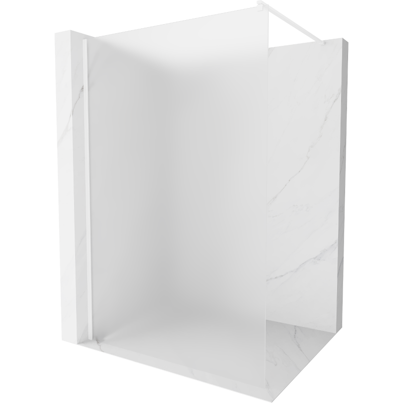 Mexen Kioto paroi de douche Walk-in 120 x 200 cm, givre 8 mm, blanc - 800-120-101-20-30