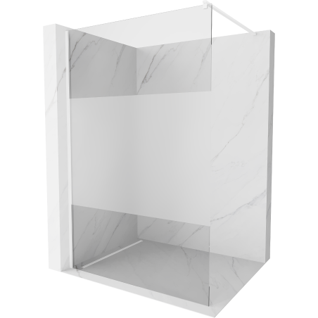 Mexen Kioto paroi de douche Walk-in 110 x 200 cm, transparent/givre 8 mm, blanc - 800-110-101-20-35