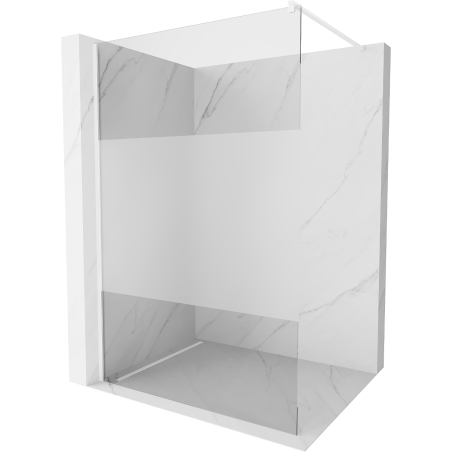 Mexen Kioto paroi de douche Walk-in 120 x 200 cm, transparent/givre 8 mm, blanche - 800-120-101-20-35