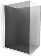 Mexen Kioto paroi de douche Walk-in 90 x 200 cm, graphite 8 mm, blanche - 800-090-101-20-40
