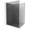 Mexen Kioto paroi de douche Walk-in 120 x 200 cm, graphite 8 mm, blanc - 800-120-101-20-40