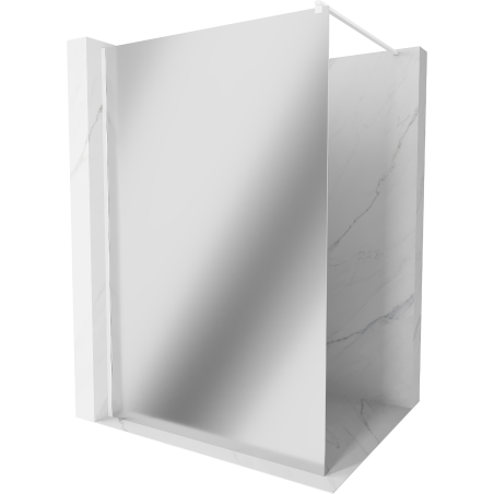 Mexen Kioto paroi de douche Walk-in 90 x 200 cm, miroir 8 mm, blanc - 800-090-101-20-50