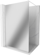 Paroi de douche Mexen Kioto Walk-in 100 x 200 cm, miroir 8 mm, blanc - 800-10-101-20-50
