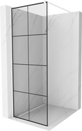 Mexen Kioto paroi de douche Walk-in 70 x 200 cm, grille noire 8 mm, blanche - 800-070-101-20-77