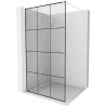 Mexen Kioto paroi de douche 100 x 200 cm, transparent/Design noir 8 mm, Blanc - 800-100-101-20-77