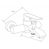 Mexen Pecos robinet de baignoire, chromé - 72730-00
