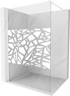 Mexen Kioto paroi de douche Walk-in 80 x 200 cm, motif blanc 8 mm, blanc - 800-080-101-20-85