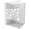 Mexen Kioto paroi de douche 100 x 200 cm, transparent/Design blanc 8 mm, Blanc - 800-100-101-20-85