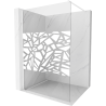 Mexen Kioto paroi de douche Walk-in 110 x 200 cm, motif blanc 8 mm, blanc - 800-110-101-20-85