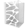 Mexen Kioto paroi de douche 70 x 200 cm, transparent/Design blanc 8 mm, Blanc - 800-070-101-20-97