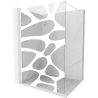 Mexen Kioto paroi de douche Walk-in 110 x 200 cm, vague blanche 8 mm, blanche - 800-110-101-20-97