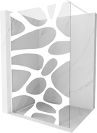 Mexen Kioto paroi de douche Walk-in 120 x 200 cm, vague blanche 8 mm, blanche - 800-120-101-20-97