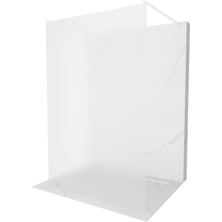 Mexen Kioto paroi de douche autoportante 100 x 200 cm, givre 8 mm, blanche - 800-100-002-20-30