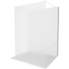 Mexen Kioto paroi de douche autoportante 100 x 200 cm, givre 8 mm, blanche - 800-100-002-20-30