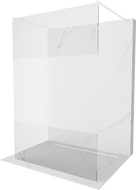 Mexen Kioto paroi de douche autoportante 110 x 200 cm, transparent/givre 8 mm, blanc - 800-110-002-20-35