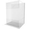Mexen Kioto paroi de douche autoportante 140 x 200 cm, transparent/Gelée 8 mm, Blanc - 800-140-002-20-35