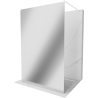 Mexen Kioto paroi de douche autoportante 100 x 200 cm, Miroir 8 mm, Blanc - 800-100-002-20-50