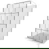 Mexen Kioto paroi de douche autoportante 110 x 200 cm, grille noire 8 mm, blanc - 800-110-002-20-77
