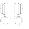 Mexen Mist Duo cabine de douche pivotante 80 x 70 cm, transparent, cuivre brossé - 8A4-080-070-65-00