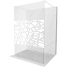 Mexen Kioto paroi de douche autoportante 120 x 200 cm, transparent/Design blanc 8 mm, Blanc - 800-120-002-20-85
