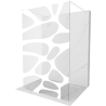 Mexen Kioto paroi de douche autoportante 120 x 200 cm, vague blanche 8 mm, blanc - 800-120-002-20-97