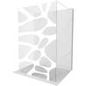Mexen Kioto paroi de douche autoportante 140 x 200 cm, transparent/Design blanc 8 mm, Blanc - 800-140-002-20-97