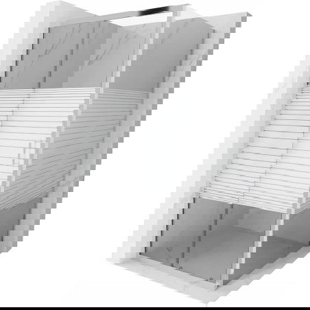 Cabine de douche coulissante Mexen Apia 90 x 90 cm, bandes, chrome - 840-090-090-01-20