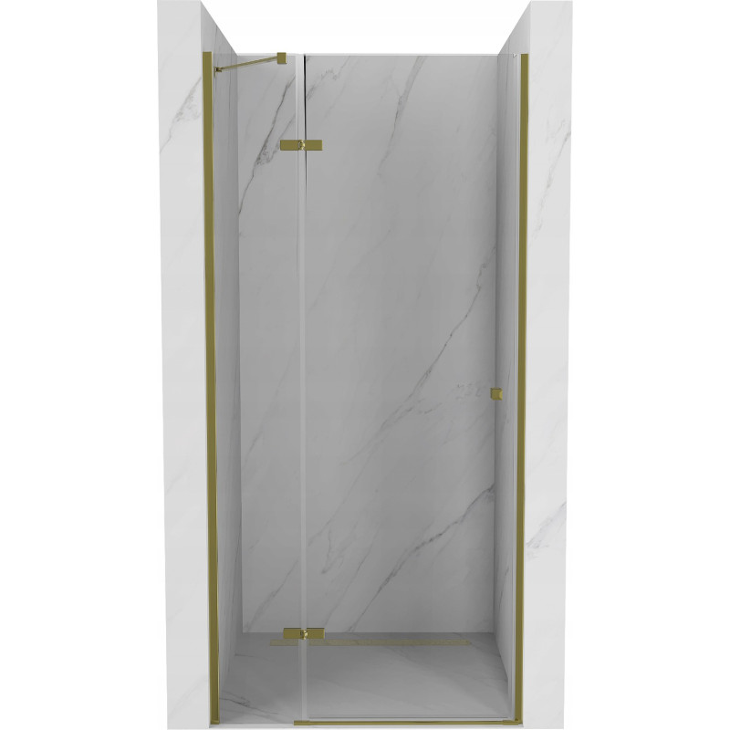 Mexen Roma porte de douche pivotante 80 cm, transparente, dorée - 854-080-000-50-00