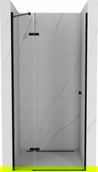 Porte de douche pivotante Mexen Roma 70 cm, transparente, noire - 854-070-000-70-00