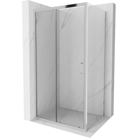 Mexen Apia cabine de douche coulissante 90 x 80 cm, transparente, chromée - 840-090-080-01-00