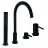 Mexen Alma robinet de baignoire, noir - 75032-70