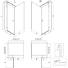 Cabine de douche pivotante Mexen Mist H 110 x 110 cm, transparente, noire - 8A5T-110-110-70-00-P