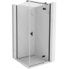 Mexen Mist H T cabine de douche battante droite 100 x 100 cm, transparent, noir - 8A5T-100-100-70-00-P