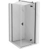 Mexen Mist-H T cabine de douche pivotante droite 110 x 110 cm, transparent, noire - 8A5T-110-110-70-00-P