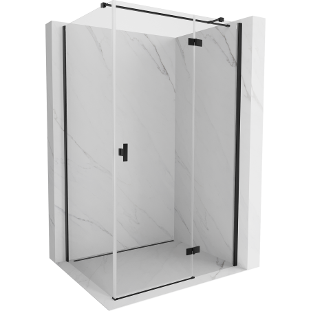 Mexen Mist-H T cabine de douche pivotante droite 95 x 70 cm, transparent, noire - 8A5T-095-070-70-00-P