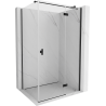 Mexen Mist-H T cabine de douche pivotante droite 95 x 70 cm, transparent, noire - 8A5T-095-070-70-00-P