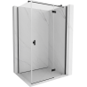 Mexen Mist H T cabine de douche pliante droite 110 x 80 cm, transparent, noir - 8A5T-110-080-70-00-P