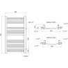 Mexen Ares radiateur de salle de bain latéral 900 x 500 mm, 372 W, noir - W102-0900-500-00-70-S