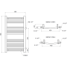 Mexen Ares radiateur latéral salle de bains 900 x 500 mm, 372 W, noir - W102-0900-500-00-70-S
