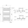 Mexen Mars radiateur de salle de bains latéral 700 x 400 mm, 238 W, blanc - W110-0700-400-00-20-S
