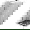 Mexen Apia cabine de douche coulissante 90 x 90 cm, transparente, chrome + receveur Flat, noir - 840-090-090-01-00-4070