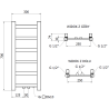 Radiateur de salle de bains Mexen Bolt 700 x 300 mm, 141 W, noir - W126-0700-300-00-70