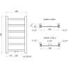Radiateur de salle de bains Mexen Bolt 700 x 400 mm, 165 W, blanc - W126-0700-400-00-20