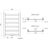 Mexen Bolt radiateur de salle de bain 700 x 500 mm, 188 W, blanc - W126-0700-500-00-20