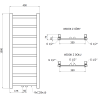 Grzejnik salle de bain Mexen Bolt 1000 x 400 mm, 228 W, anthracite - W126-1000-400-00-66