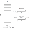 Mexen Bolt radiateur de salle de bain 1000 x 400 mm, 228 W, noir - W126-1000-400-00-70