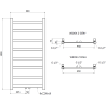 Mexen Bolt radiateur de salle de bain 1000 x 500 mm, 259 W, blanc - W126-1000-500-00-20