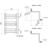 Mexen Loop radiateur de salle de bain 500 x 375 mm, 253 W, blanc - W129-0500-350-00-20